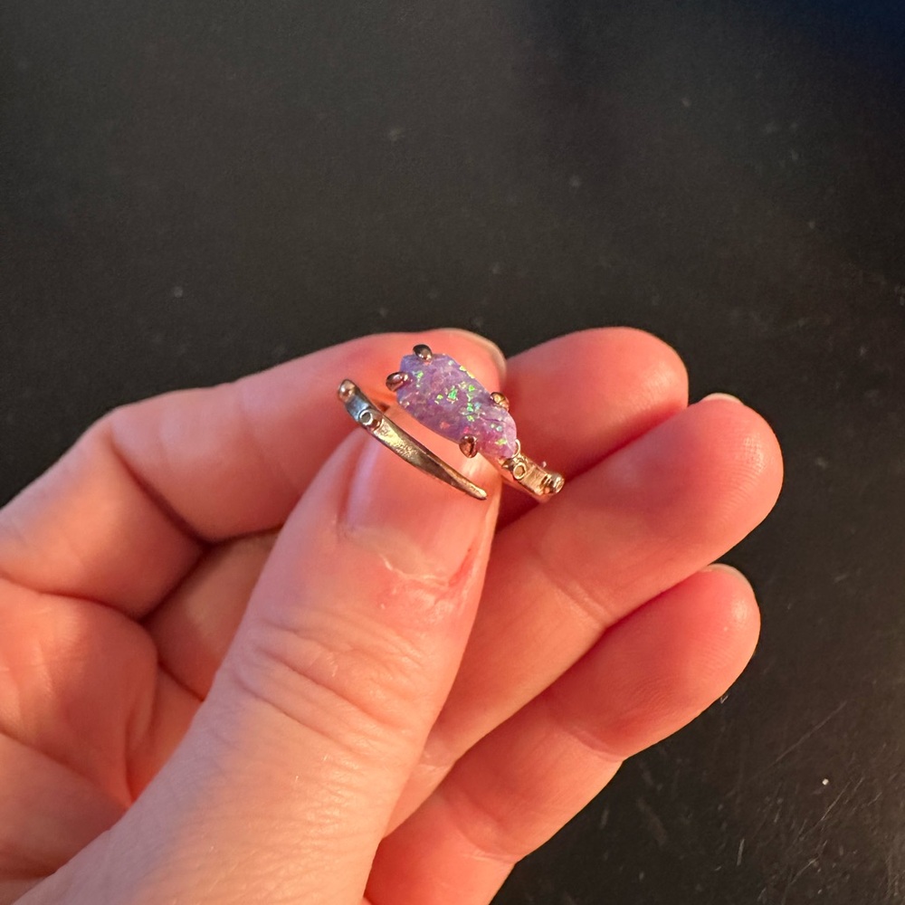Kendra Scott Gold and Pink Opal Ring